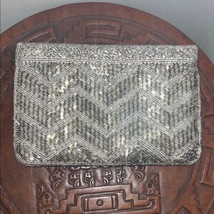 Vintage CHEVRON Clutch Bag